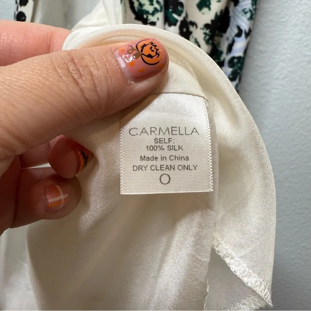 NWT Carmella Silk Floral Open Back Resort Vacation Women’s Maxi Dress Sz 2 - Picture 8 of 14